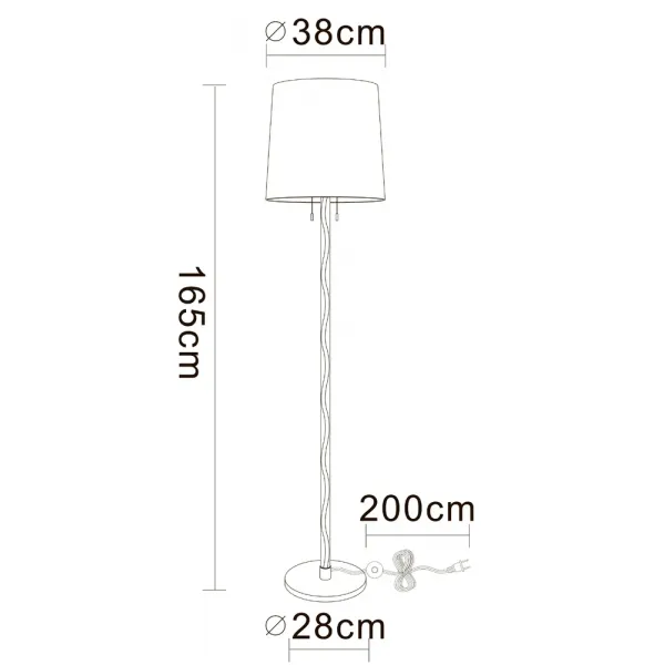 Торшер Arte Lamp WASAT ARTE LAMP A4048PN-1CC