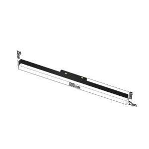 Трековый Светильник линейный 18W L600*W22*H25mm LINER MAGNETIC