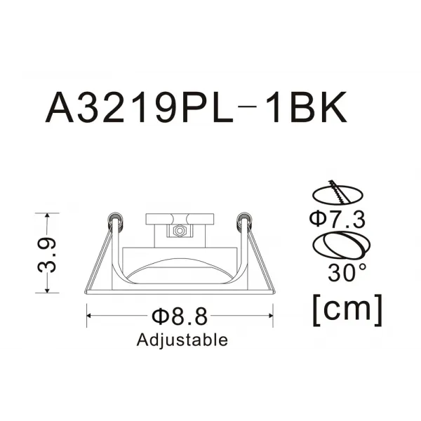 Точечный встраиваемый светильник Arte Lamp ACCENTO ARTE LAMP A3219PL-1BK