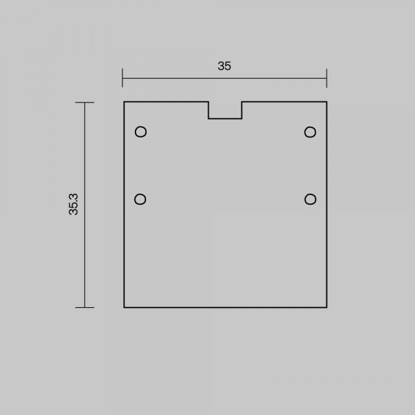 Комплект заглушек (для профиля 59×59) 2 шт., ALM-5959-EC 642058