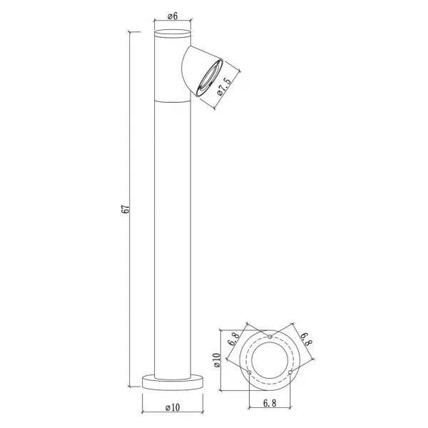 Ландшафтный светильник Arte Lamp BROOKLYN ARTE LAMP A2063PA-1BK