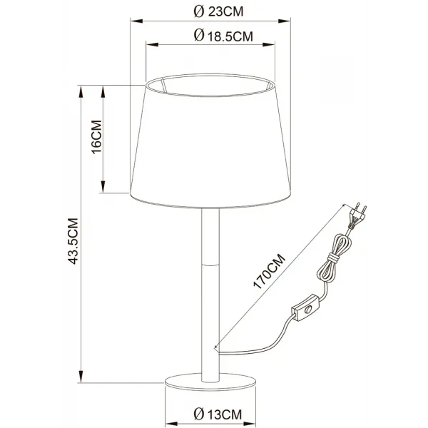 Декоративная настольная лампа Arte Lamp CONNOR ARTE LAMP A2102LT-1WH
