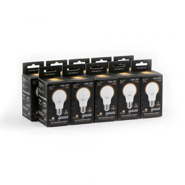 Светодиодная лампа Gauss A60 10W 880Lm 3000K E27 102502110 GAUSS 102502110_GAUSS