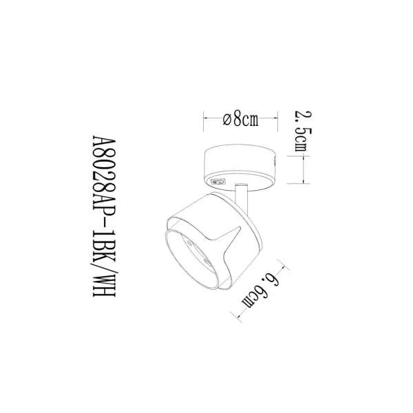 Спот Arte Lamp AMAKS ARTE LAMP A8028AP-1BK