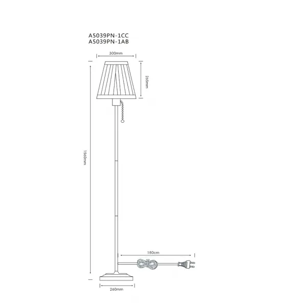 Торшер Arte Lamp MARRIOT ARTE LAMP A5039PN-1AB
