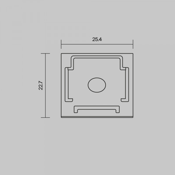 Комплект заглушек (для профиля 25×22) 2 шт., ALM-2522-B-EC 642066
