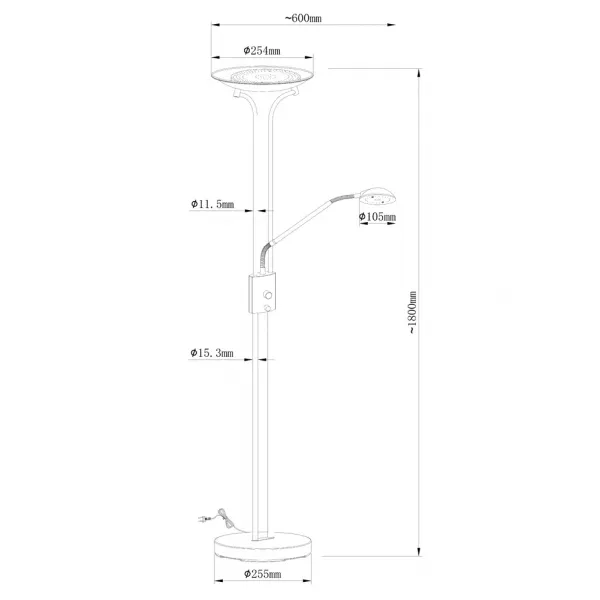Торшер Arte Lamp DUETTO ARTE LAMP A4329PN-2PB