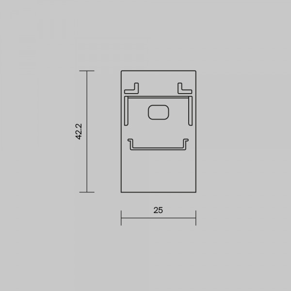Комплект заглушек (для профиля 25×42) 2 шт., ALM-2542-EC 642061