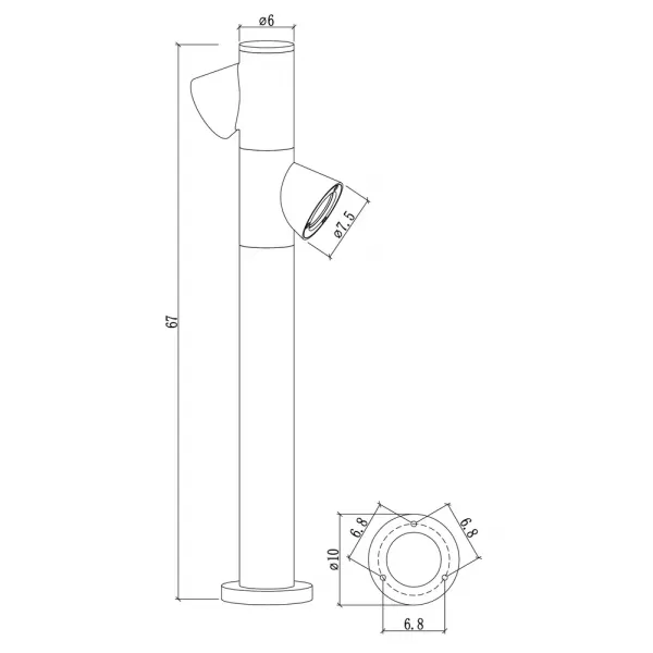 Ландшафтный светильник Arte Lamp BROOKLYN ARTE LAMP A2063PA-2BK