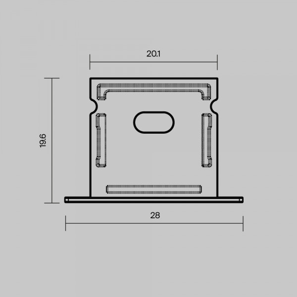 Комплект заглушек (для профиля 27×20) 2 шт., ALM-2720-EC 642070