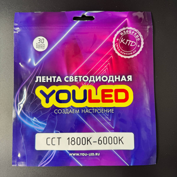 Лента светодиодная YouLED CCT 30w 480d 1800-6000K(Регулируемая)