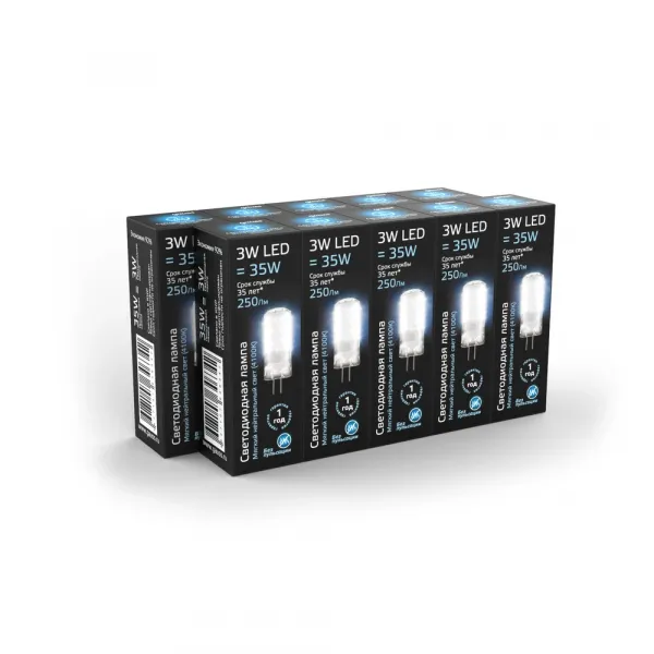 Светодиодная лампа Gauss 3W 240Lm 4100K G4 107707203 GAUSS 107707203_GAUSS