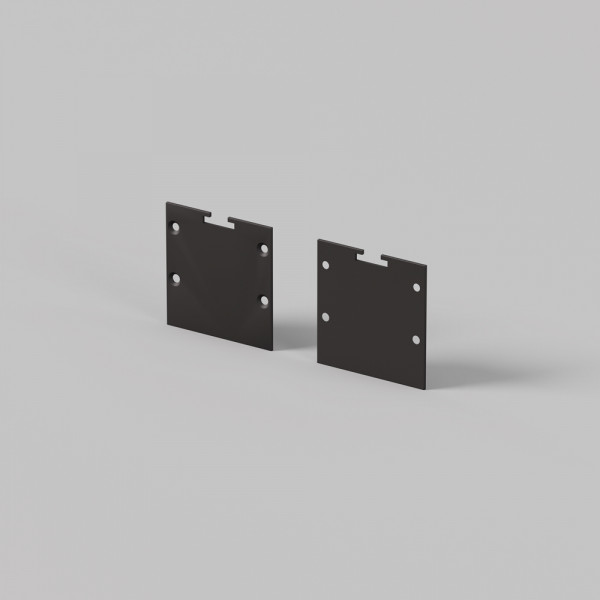 Комплект заглушек (для профиля 35×35) 2 шт., ALM-3535BT-B-EC 642038
