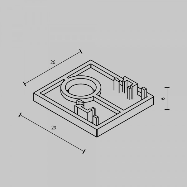 Заглушки для накладного низкопрофильного шинопровода Exility 2шт.