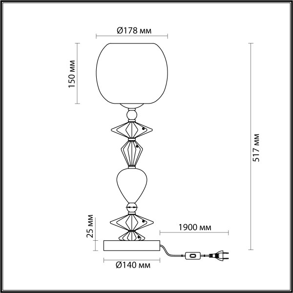 4855/1T CLASSIC ODEON LIGHT EXCLUSIVE 4855/1T