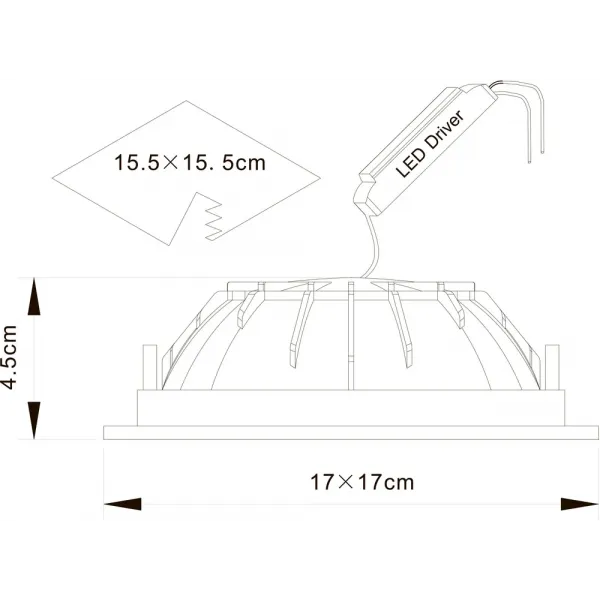 Встраиваемый светильник Arte Lamp RIFLESSIONE ARTE LAMP A7416PL-1WH