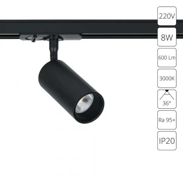 Трековый светильник Arte Lamp AERO ARTE LAMP A1335PL-1BK