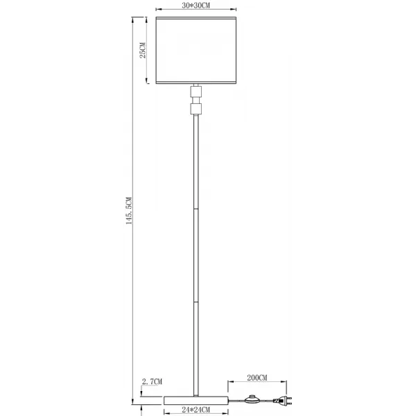 Торшер Arte Lamp NORTH ARTE LAMP A5896PN-1PB