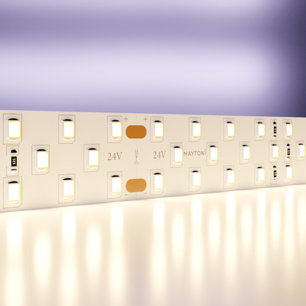 Светодиодная лента 24В 2835 27Вт/м 3000K 5м IP20 19мм