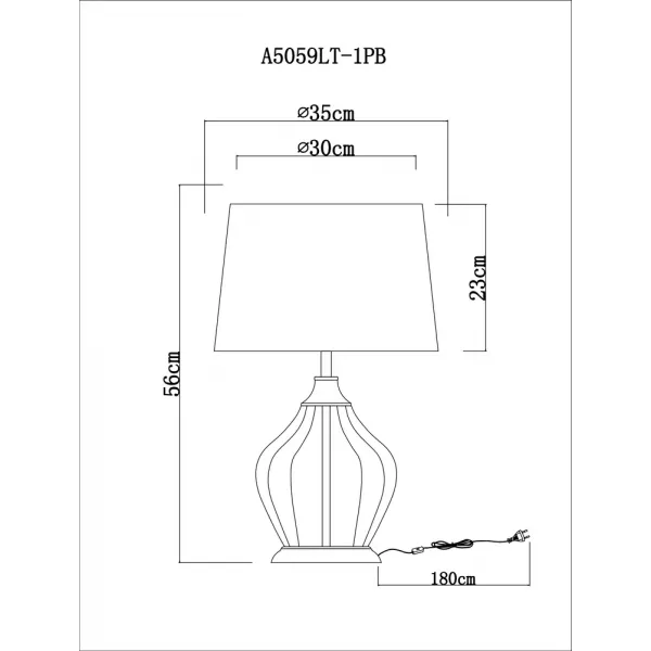 Декоративная настольная лампа Arte Lamp BAYMONT ARTE LAMP A5059LT-1PB