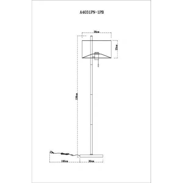 Торшер Arte Lamp PROXIMA ARTE LAMP A4031PN-1PB