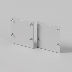 Комплект заглушек (для профиля 50×50) 2 шт., ALM-5050-S-EC 642046