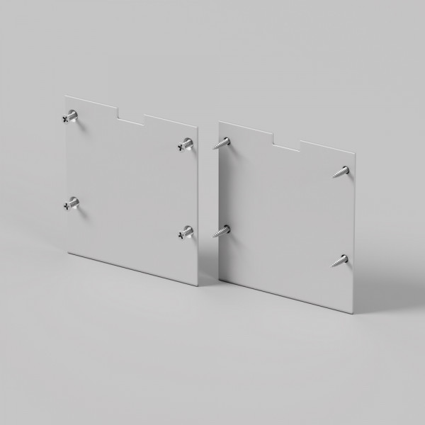 Комплект заглушек (для профиля 50×50) 2 шт., ALM-5050-S-EC 642046