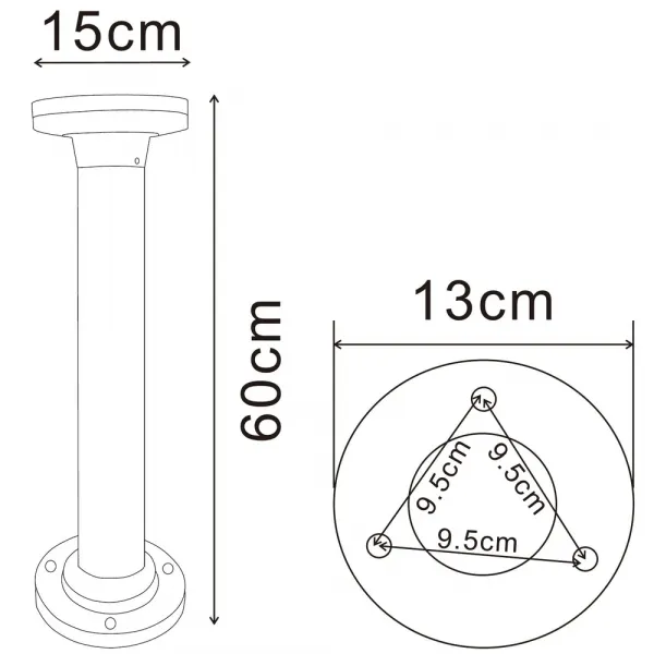 Ландшафтный светильник Arte Lamp AMSTERDAM ARTE LAMP A1212PA-1BK