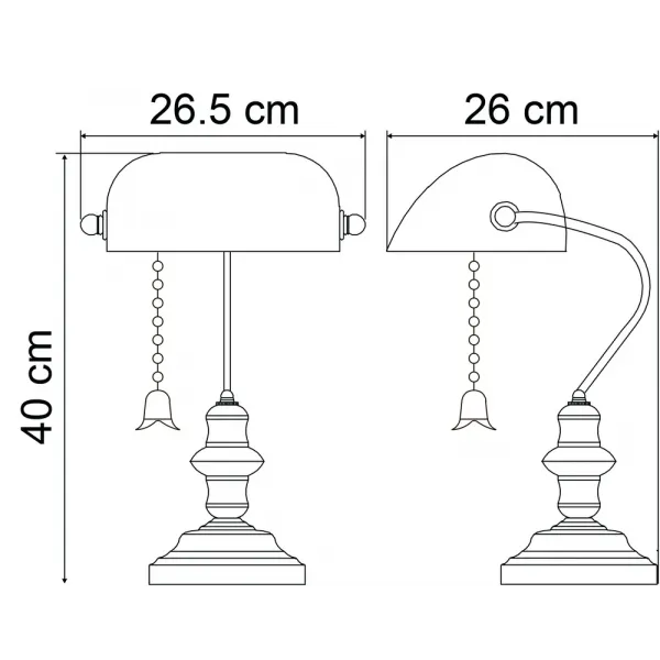 Кабинетная настольная лампа Arte Lamp BANKER ARTE LAMP A2492LT-1AB