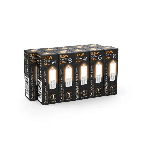 Светодиодная лампа Gauss 3,5W 240Lm 3000K G4 107807103 GAUSS 107807103_GAUSS