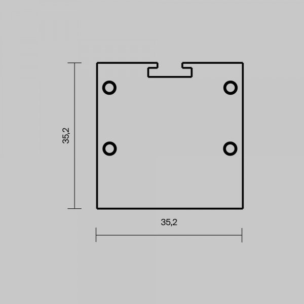 Комплект заглушек (для профиля 72×36) 2 шт., ALM-7236T-S-EC 642083