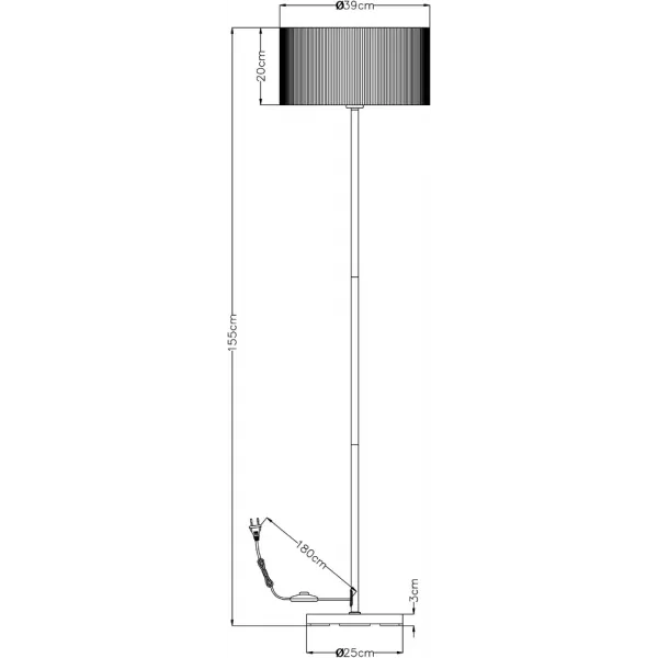 Торшер Arte Lamp MALLORCA ARTE LAMP A1021PN-1SS