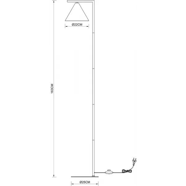 Торшер Arte Lamp DAVID ARTE LAMP A7033PN-1BK