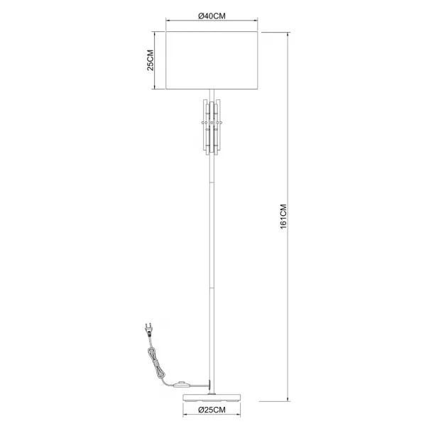 Торшер Arte Lamp TAYGETA ARTE LAMP A4097PN-1CC
